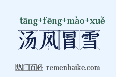 汤风冒雪是什么意思的图片